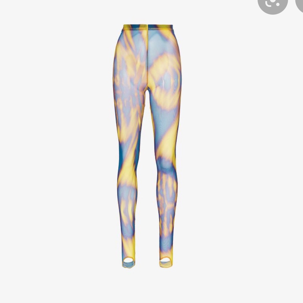 Chopova Lowena Optical print mesh leggings
